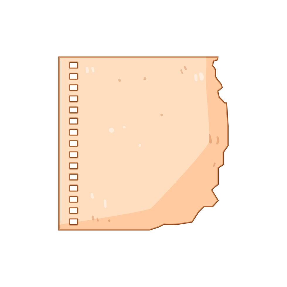Blank torn notebook paper sheet for message vector