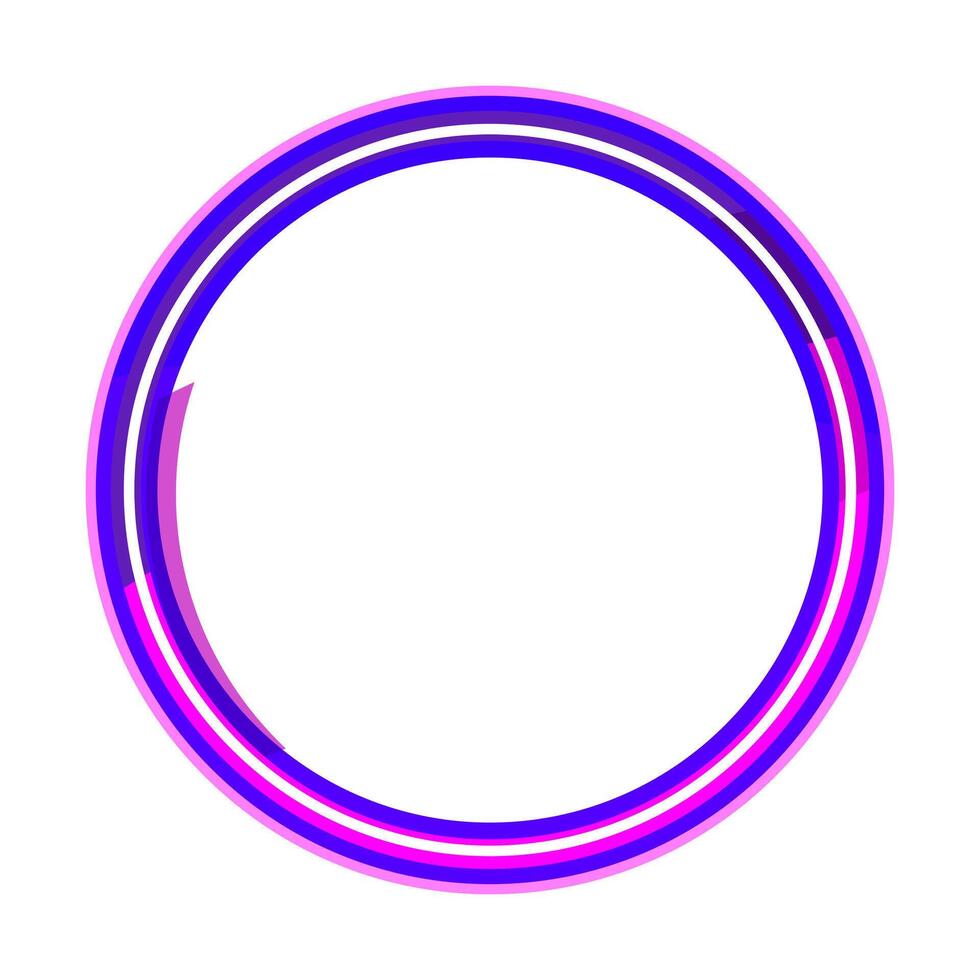 Glowing vibrant circle frame creating modern abstract background vector