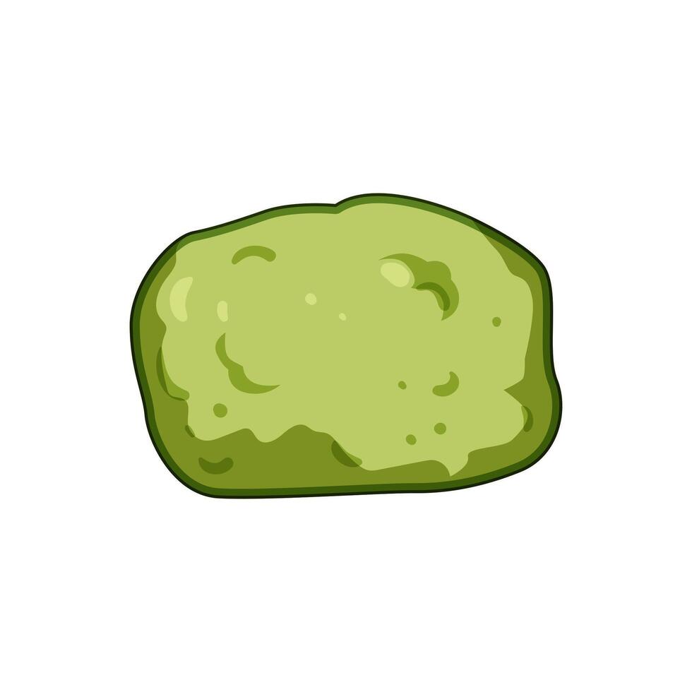 Wasabi paste condiment with green color and texture vector