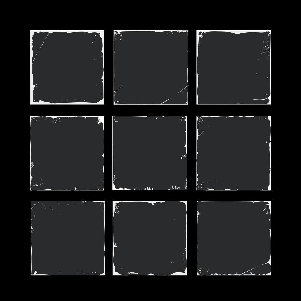 Grunge textured squares creating abstract backgrounds vector