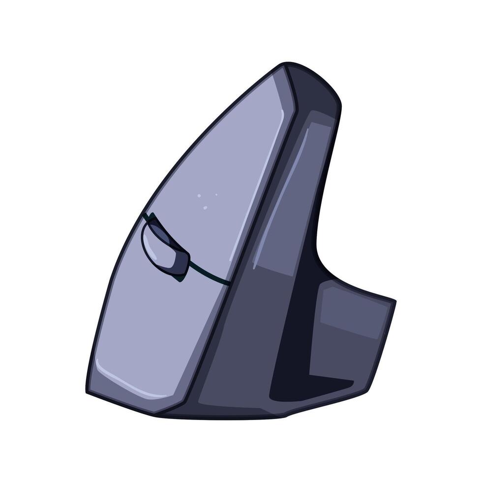 Ergonomic vertical computer mouse improving user comfort vector