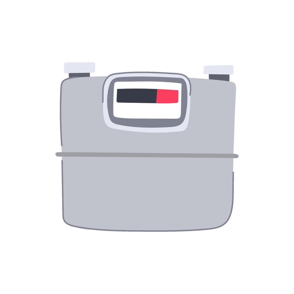 Gas meter showing consumption illustration for energy usage concept vector