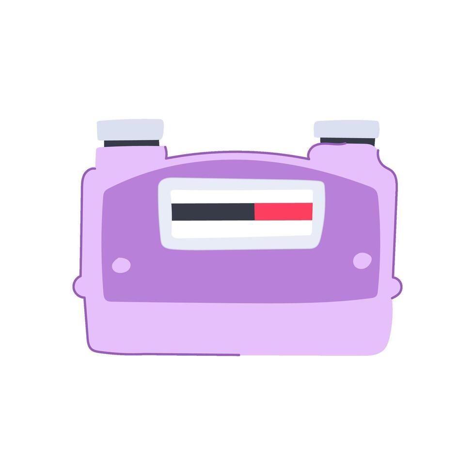 Gas meter displaying energy usage and utility consumption vector