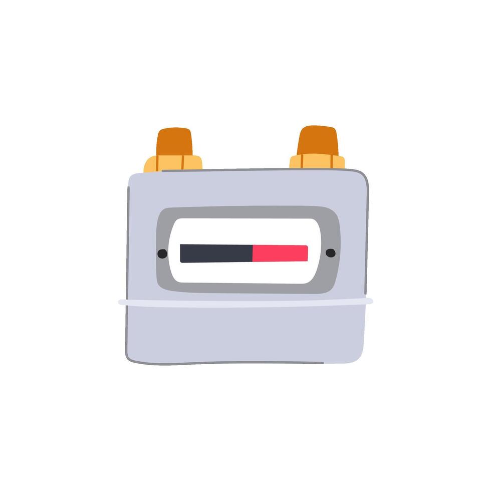 Gas meter showing low level of energy consumption vector