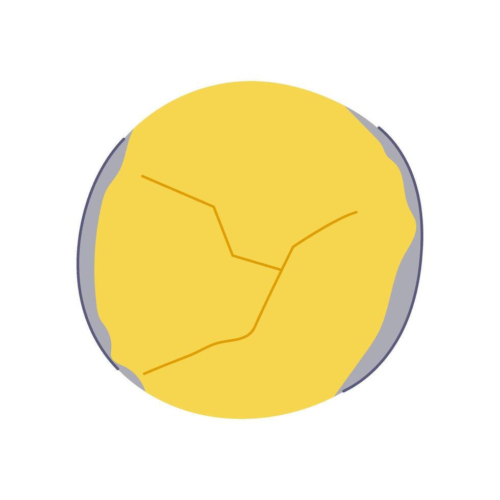 Textured circular background with cracking and folding effects vector