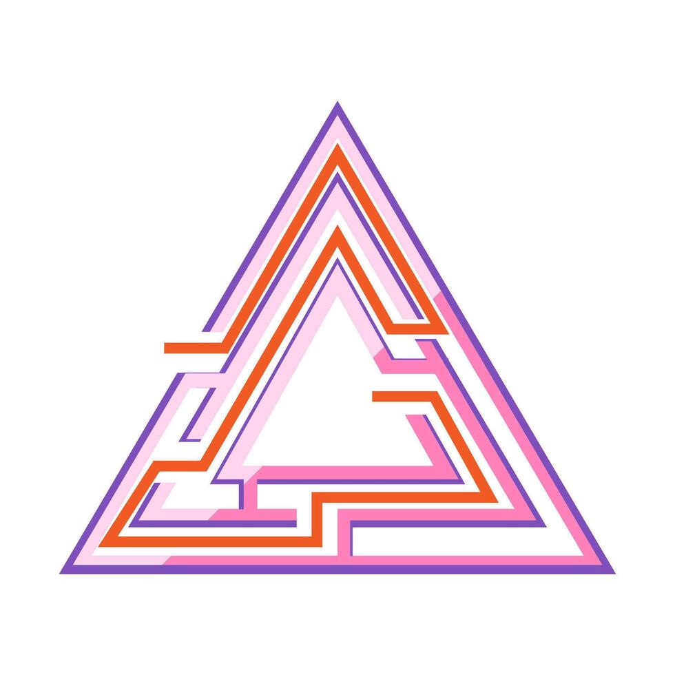 resumen triangular laberinto concepto representando problema resolviendo camino vector