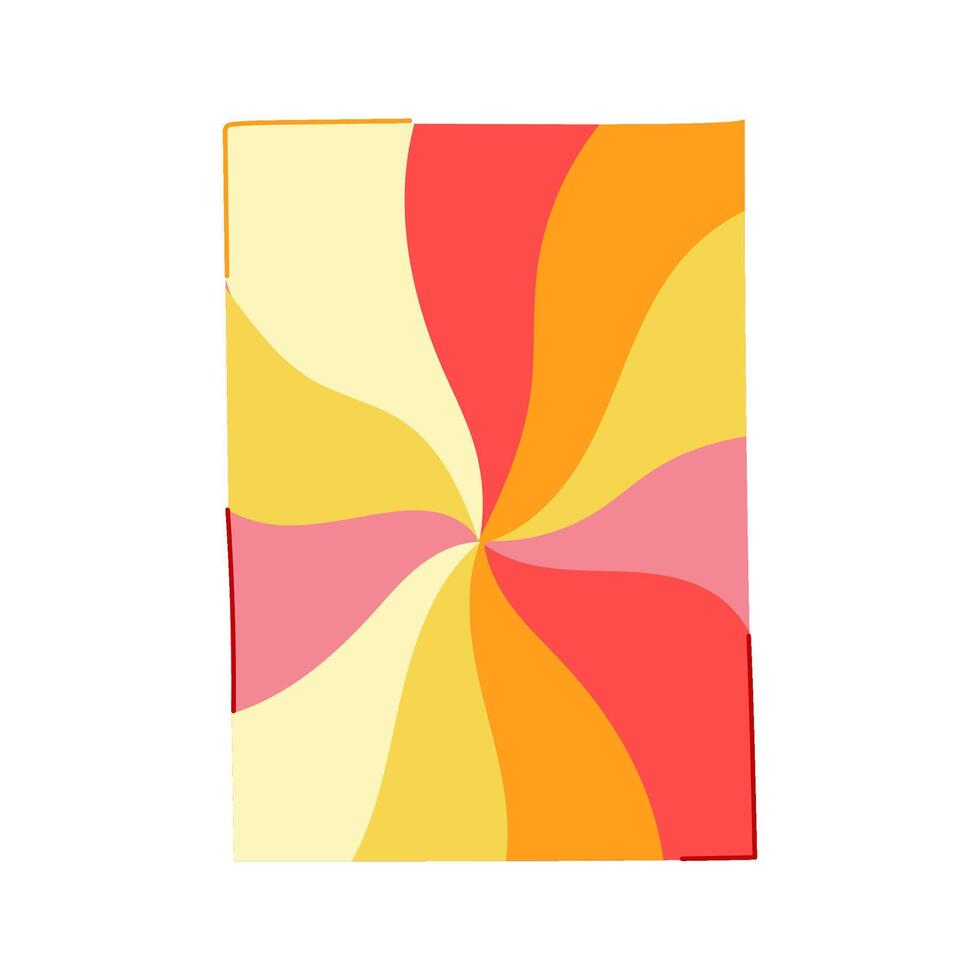 Retro rainbow swirl pattern creating a vibrant background vector