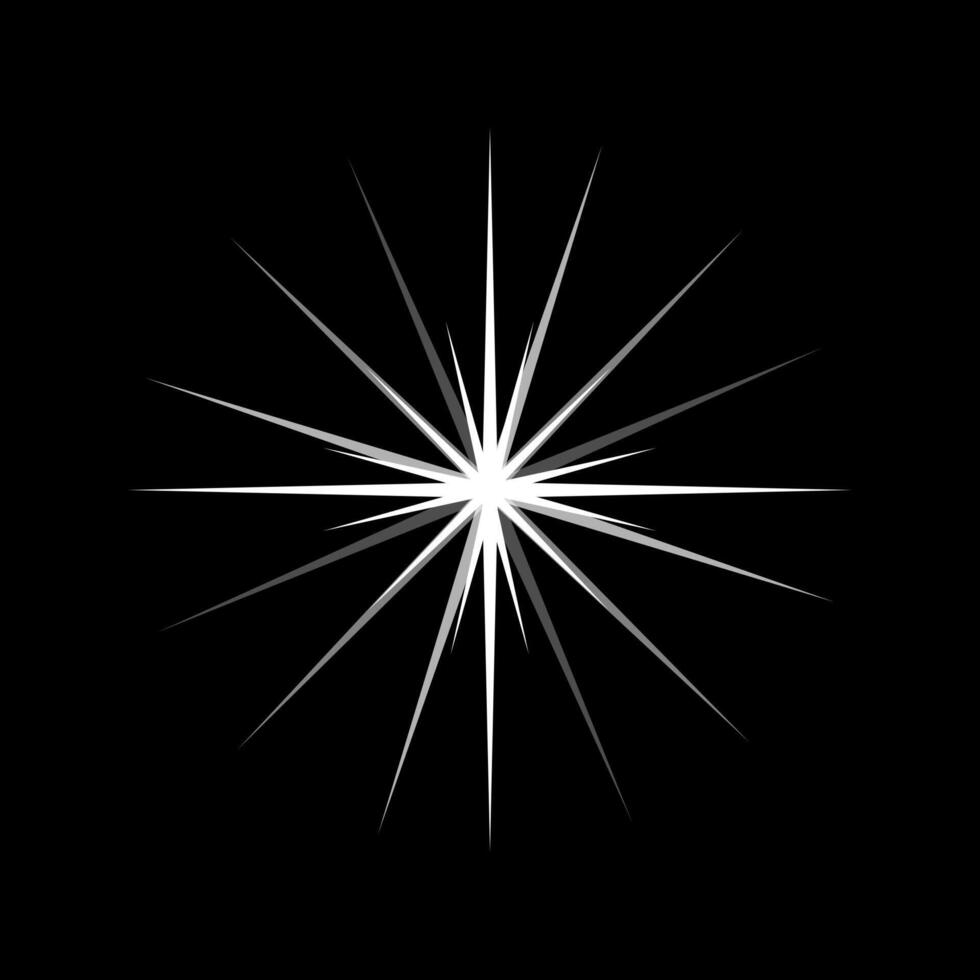 Abstract starburst light effect generating radial flare vector