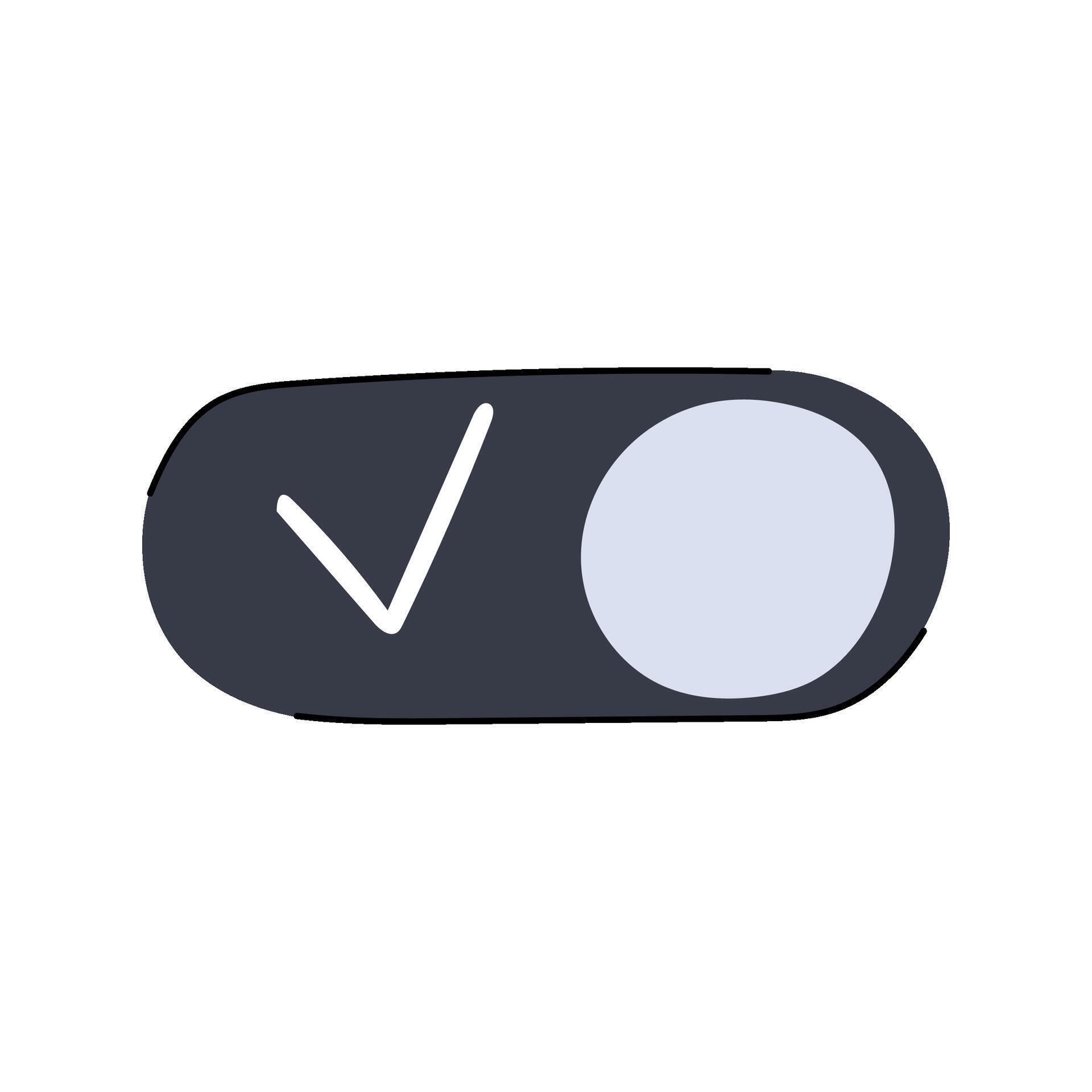 User interface toggle switch presenting activated state 74368652 Vector ...