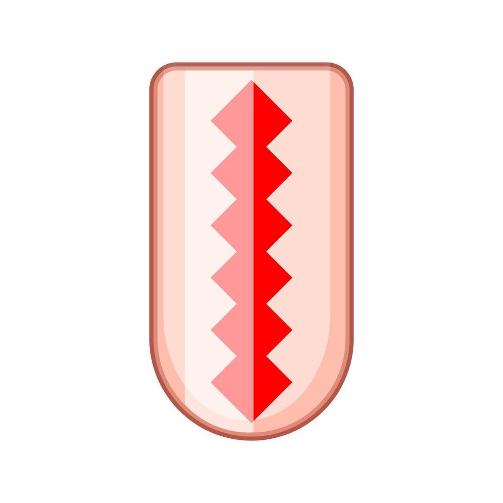 Abstract nail art design showing zig zag pattern vector