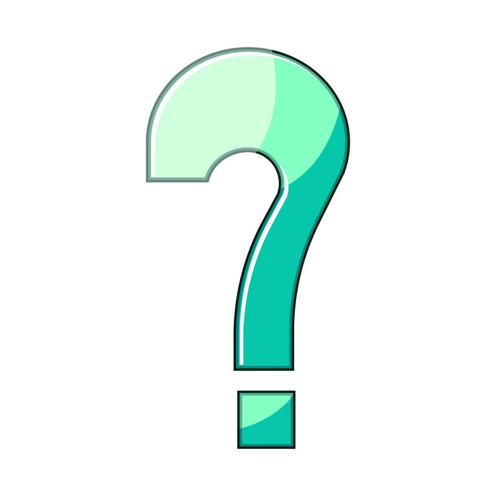Question mark symbol icon representing confusion and problem vector
