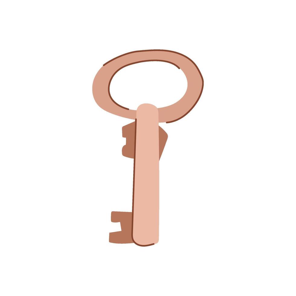 Skeleton key representing unlock, access, and solution concepts vector