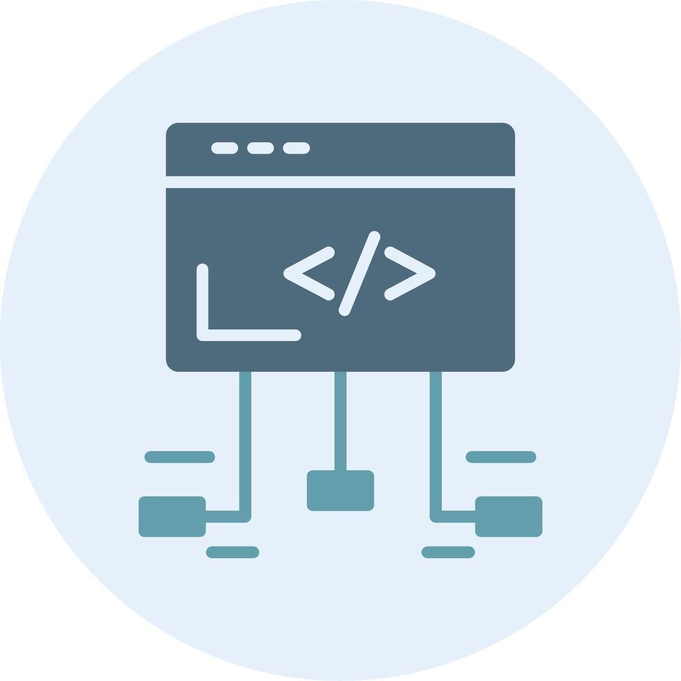 Frame Work Digital Tech Element Icon vector