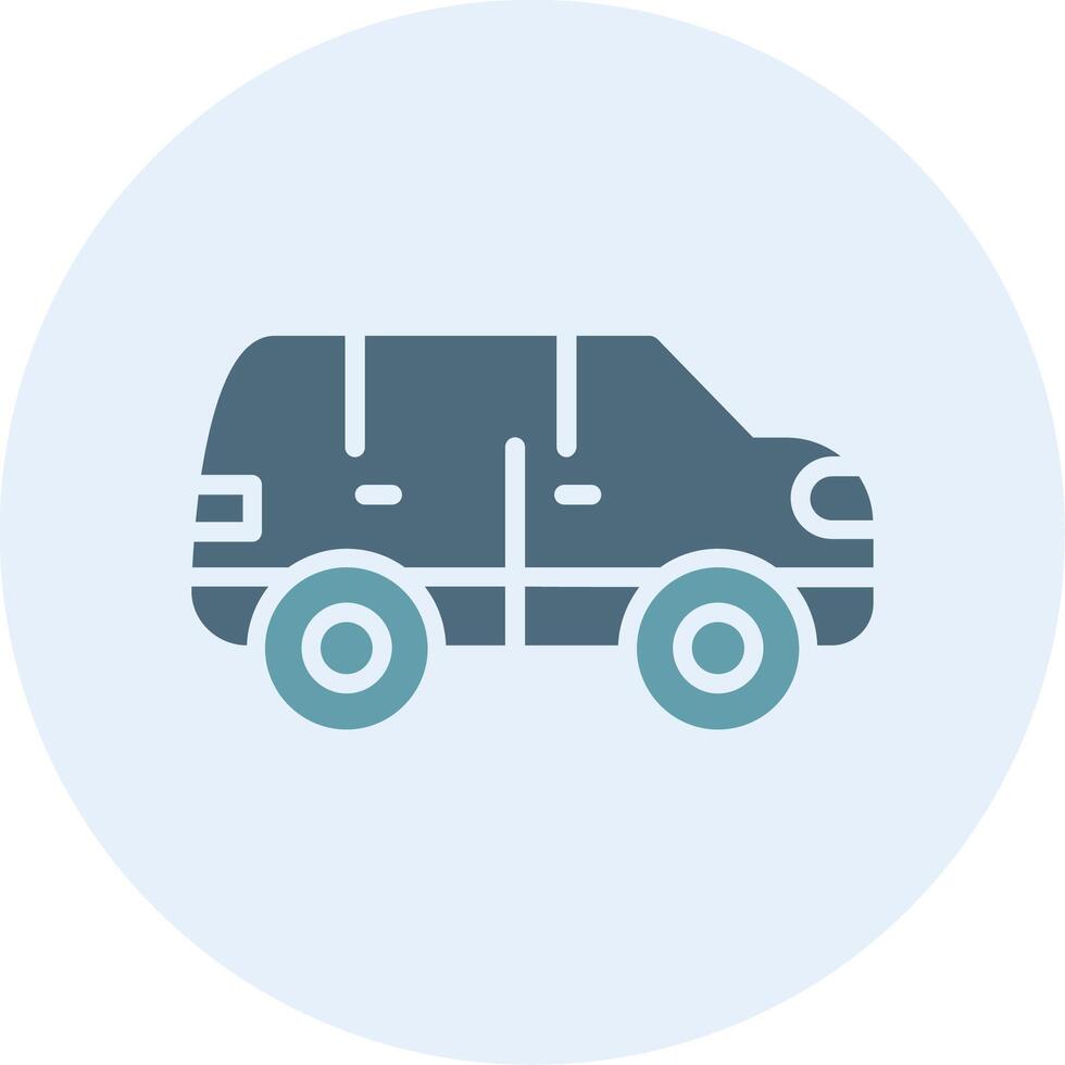 Mini Van Minimal UI Element Icon vector