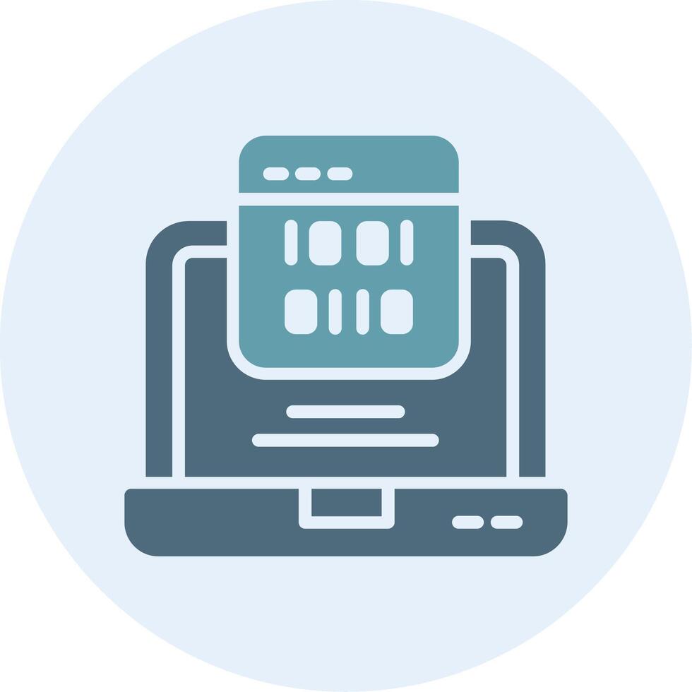 Coding App Focused Design Graphic vector