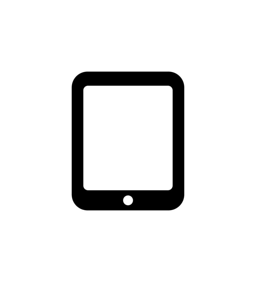Minimalist Tablet Device Icon with Rounded Edges and Home Button vector