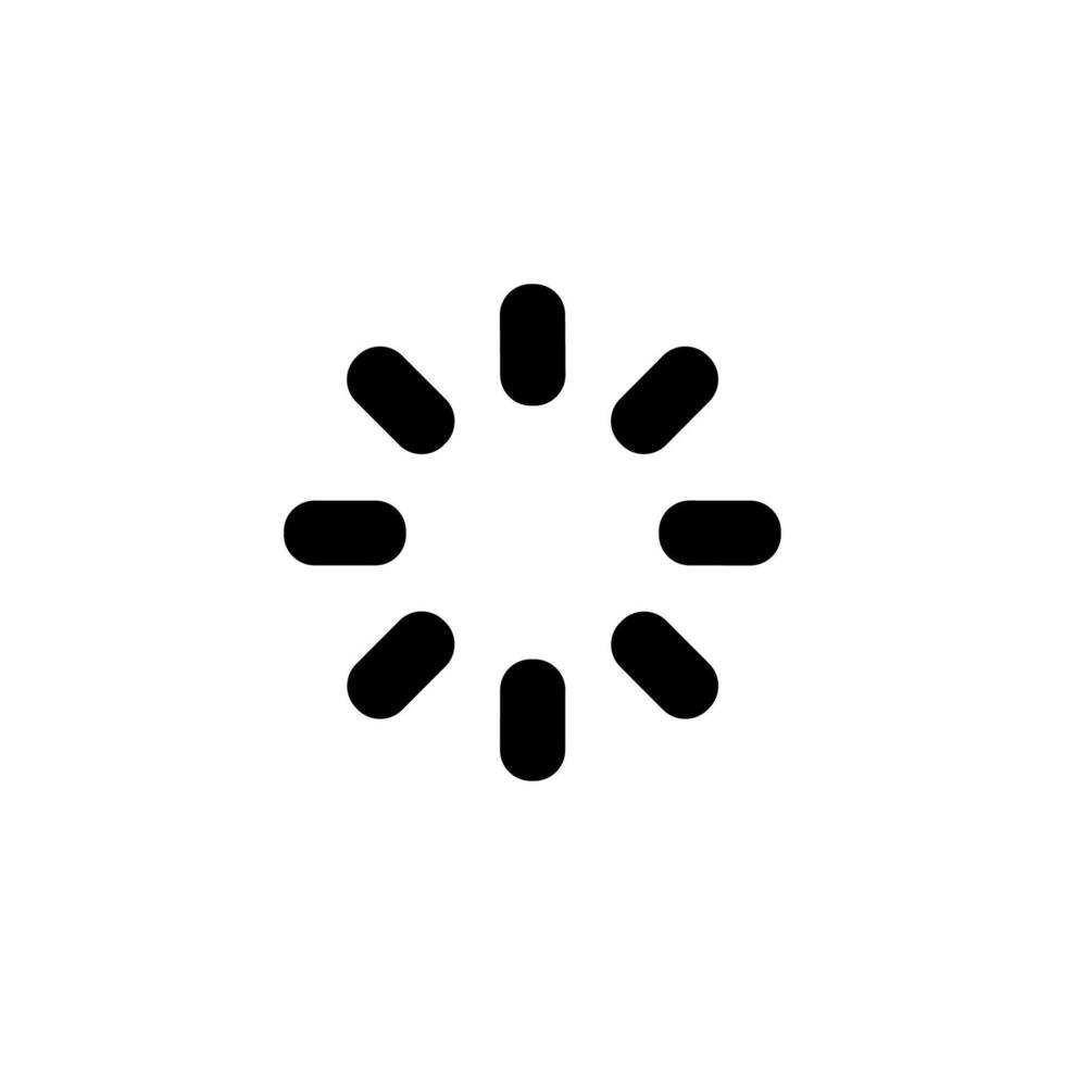 Simple Rounded Line Loading Circle Graphic Element Icon vector