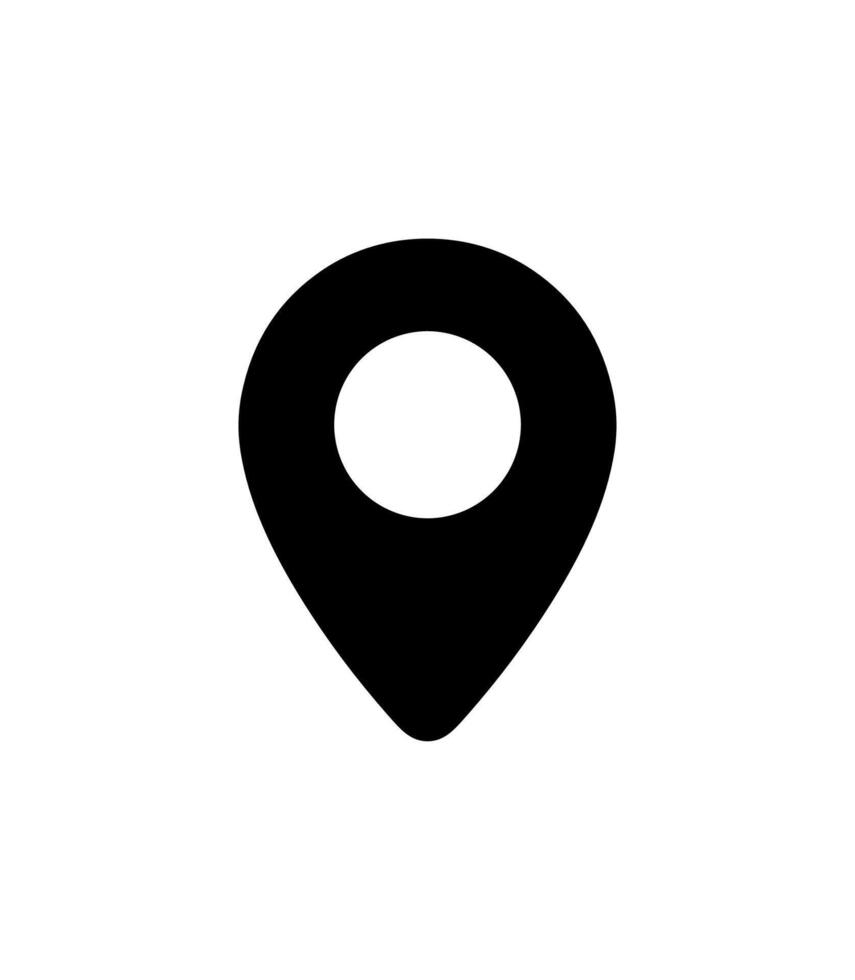 Simple Flat Design Location Pointer or Navigation Map Icon Symbol vector