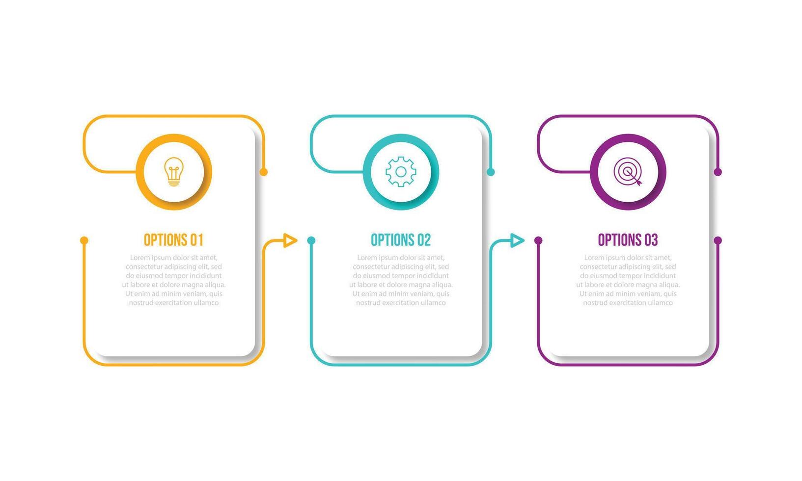 Business infographic template design. 3 options or steps timeline infographic design. Can be used for process diagram, presentations, workflow layout, flow chart, steps. vector