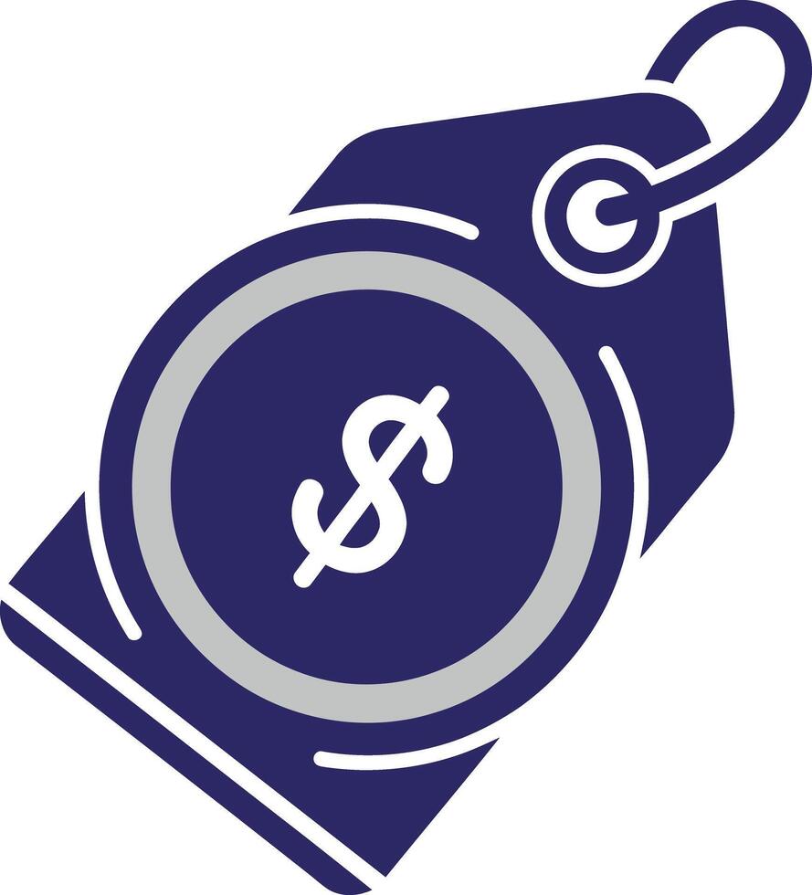 Isolated blue price tag displaying a dollar sign representing value and affordability vector