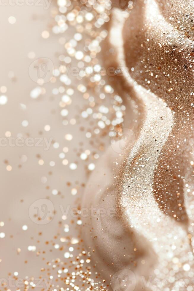 A beautiful shimmering background features a soft gradient of sparkles, creating an elegant and calming visual effect suitable for celebrations or artistic designs photo