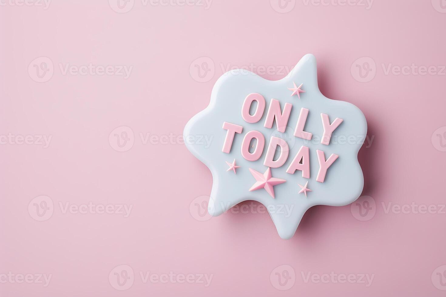 Notice emphasizing a special event with a starburst and the text Only Today set against a simple white background. The message is clear and easy to read, drawing attention to the time-sensitive offer photo