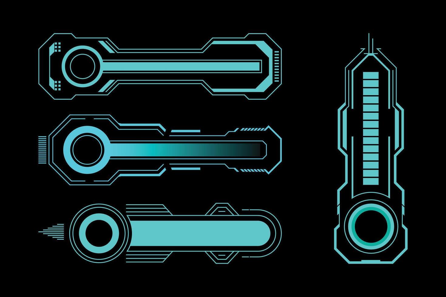 futurista hud y ui cargando bar elementos colección vector
