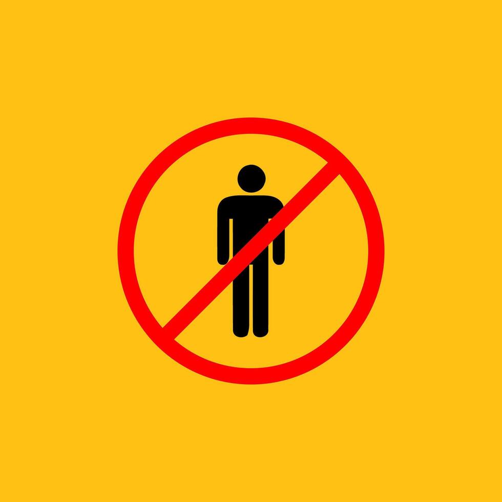 Prohibited Access - A Symbol of Restriction and Exclusion. vector