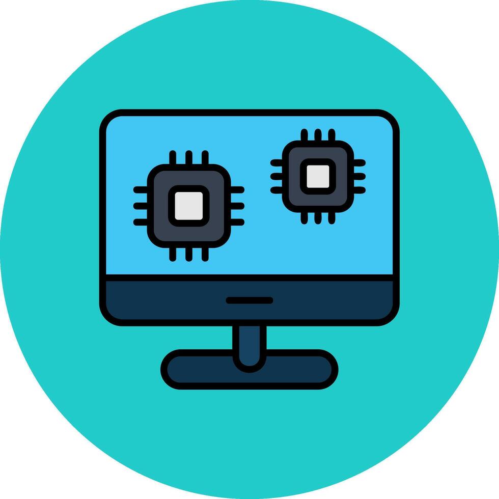 Computer Creative Block Fragment vector