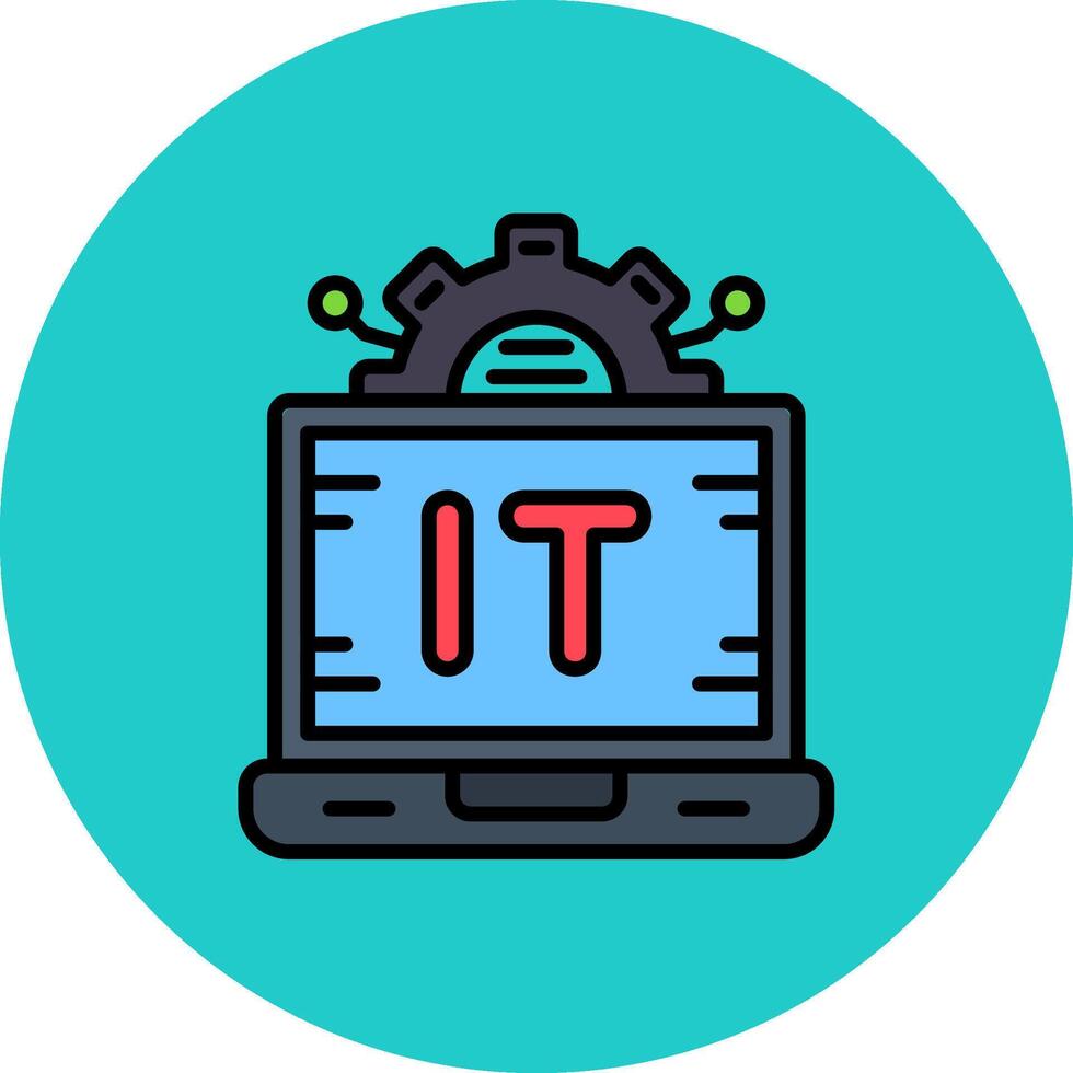 Information Technology Dynamic Color Fragment vector