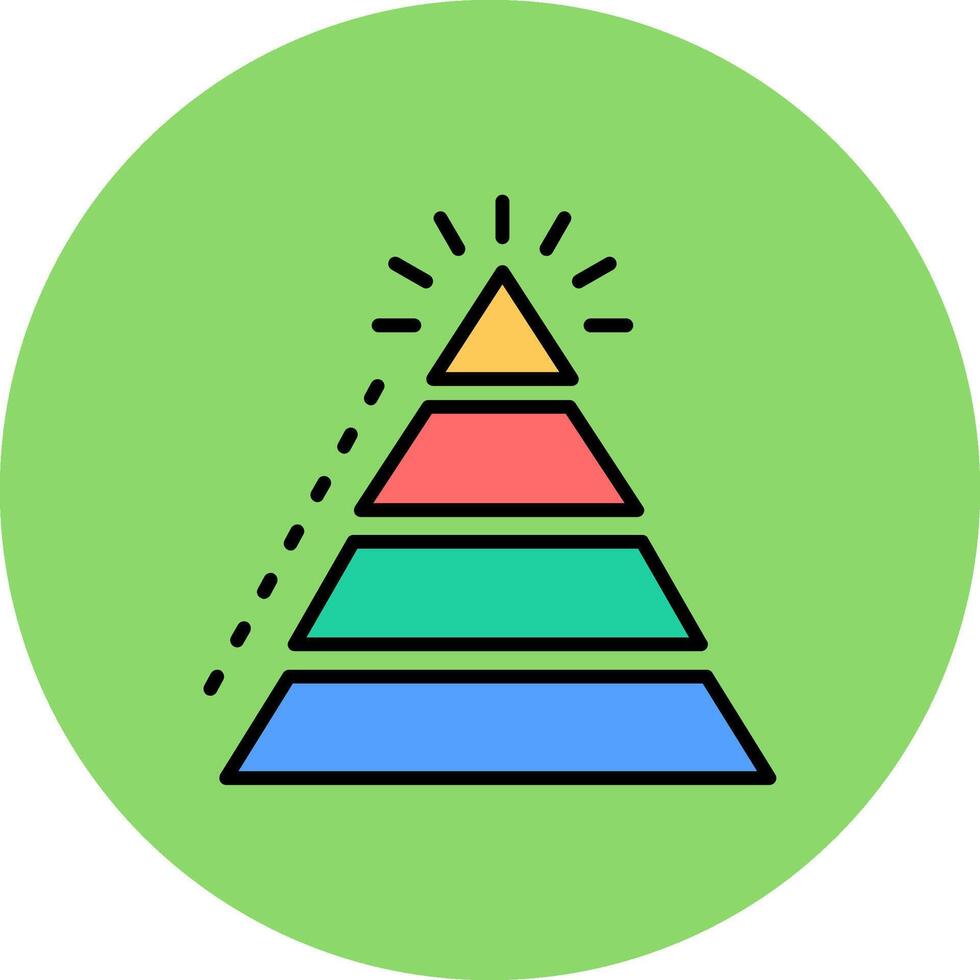 Pyramid Chart Future Pixel Pattern vector