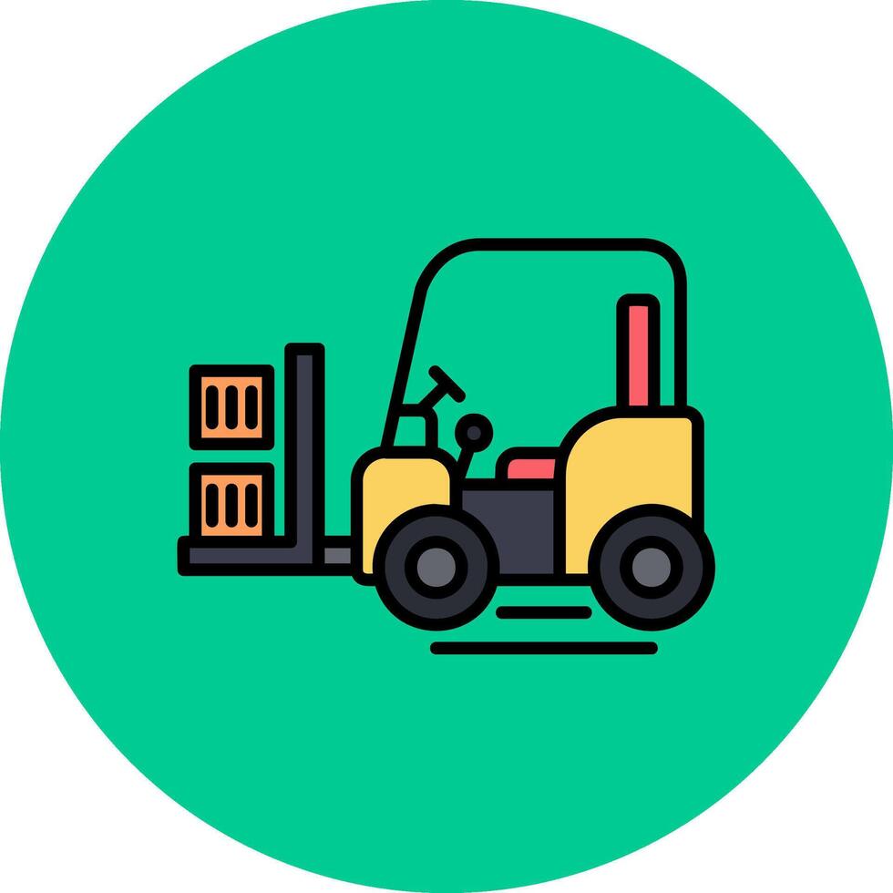 Forklift Dynamic Color Fragment vector