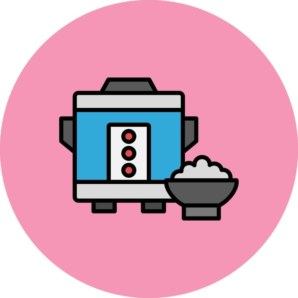 Rice Cooker Advanced Shape Texture vector