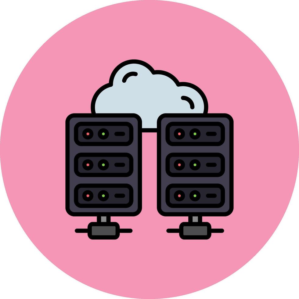Data Center Clear Shape Fragment vector