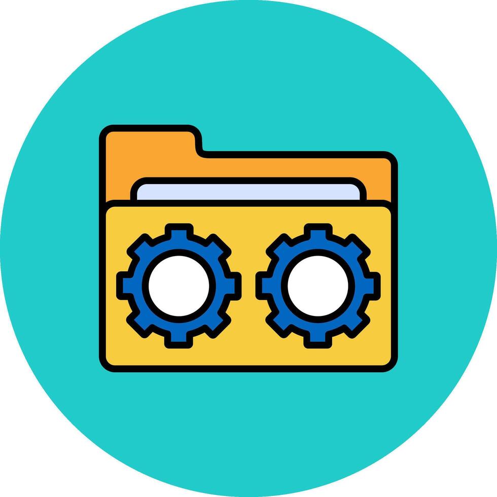 Folder Management Artistic Grid Feature vector