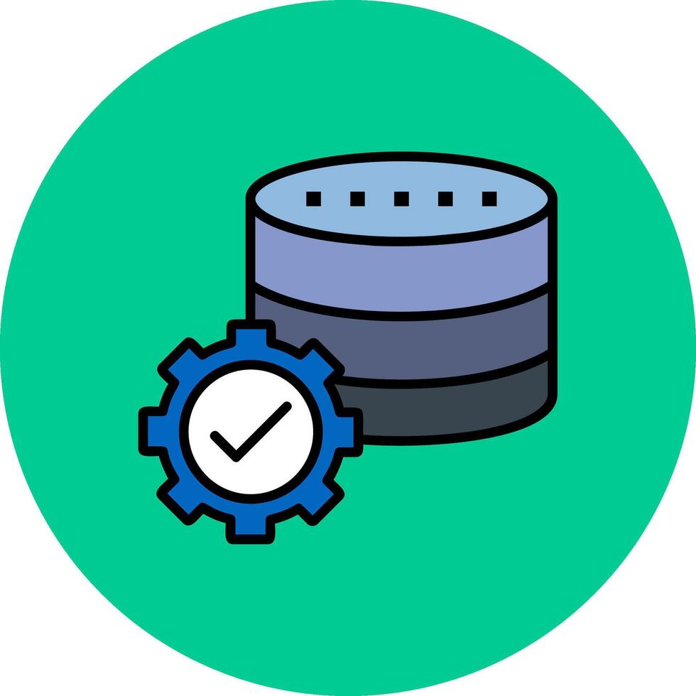 Database Storage Future Mode Badge vector