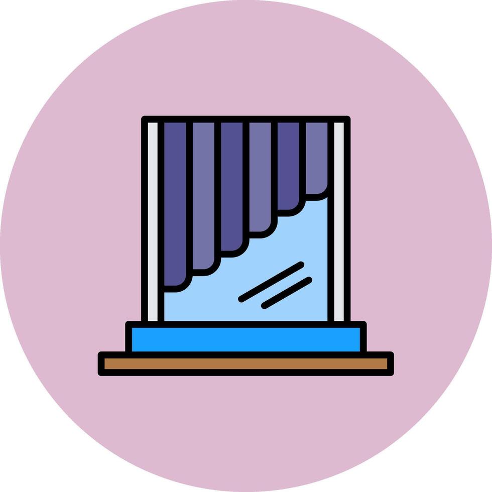 Window Shade Minimal Curve Block vector