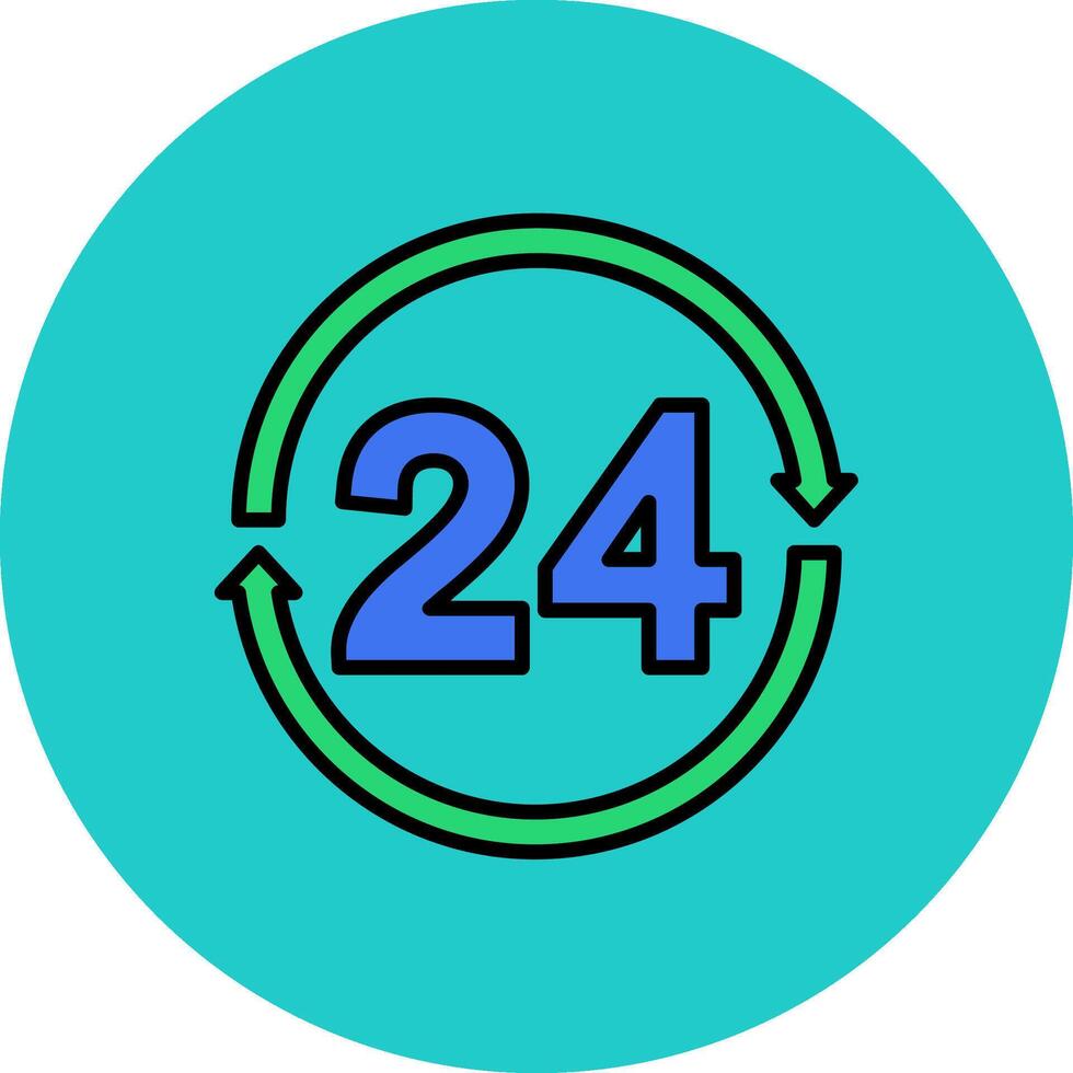 24 Hours Crisp Display Token vector