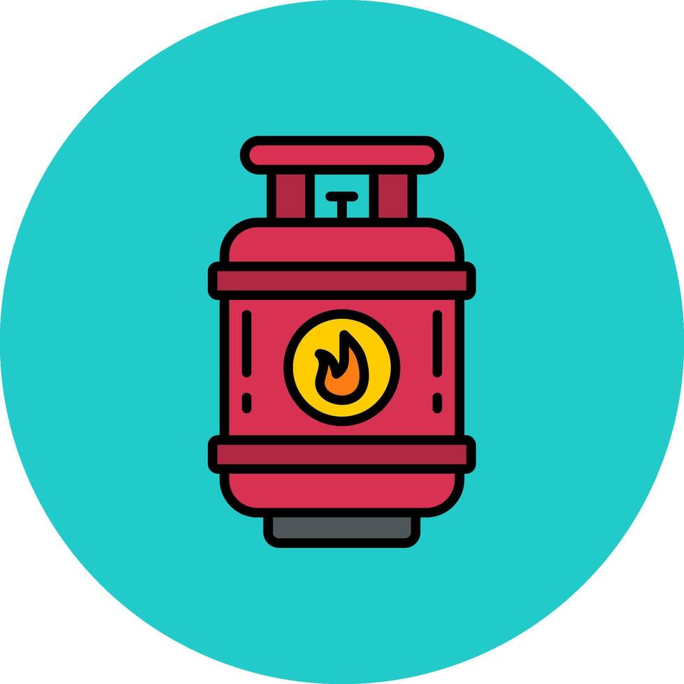 Gas Cylinder Minimal Curve Block vector