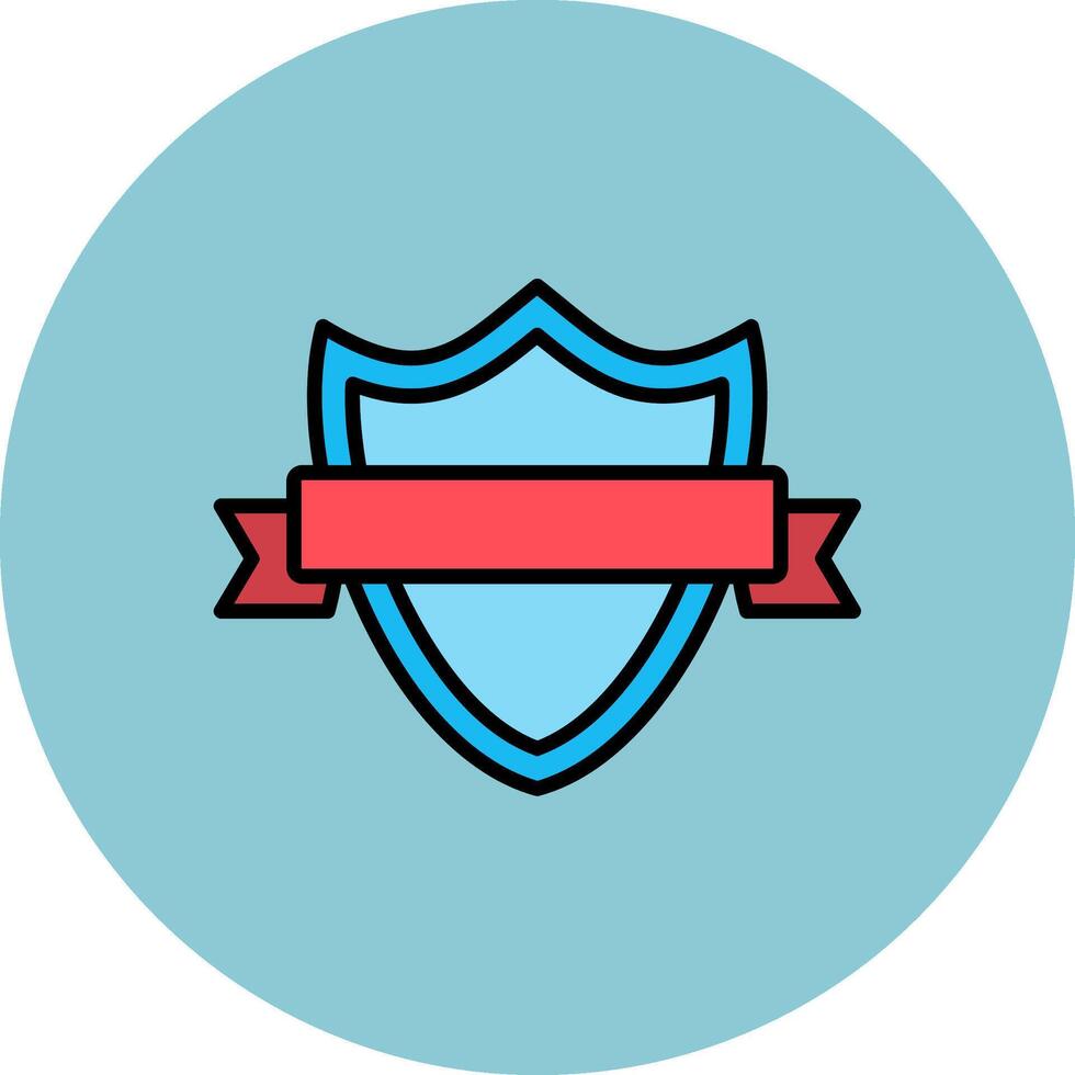 Shield Badge Neon Display Fragment vector