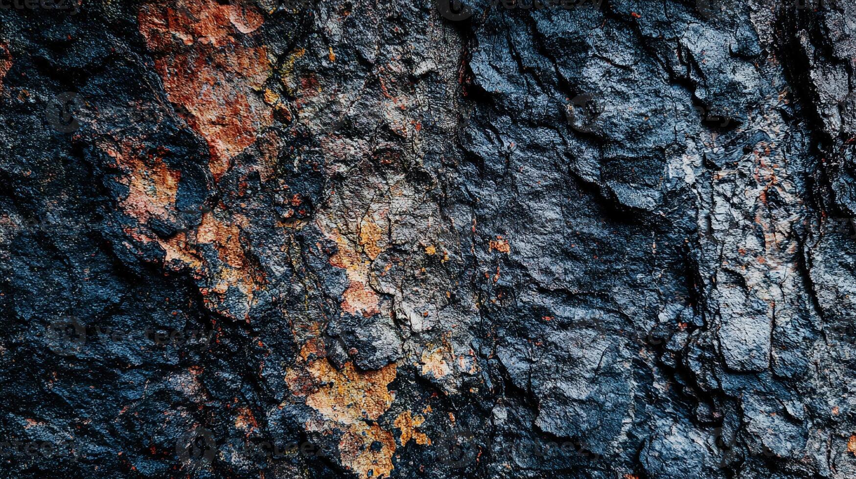 Close-up view of textured rock surface showcasing various colors and patterns photo