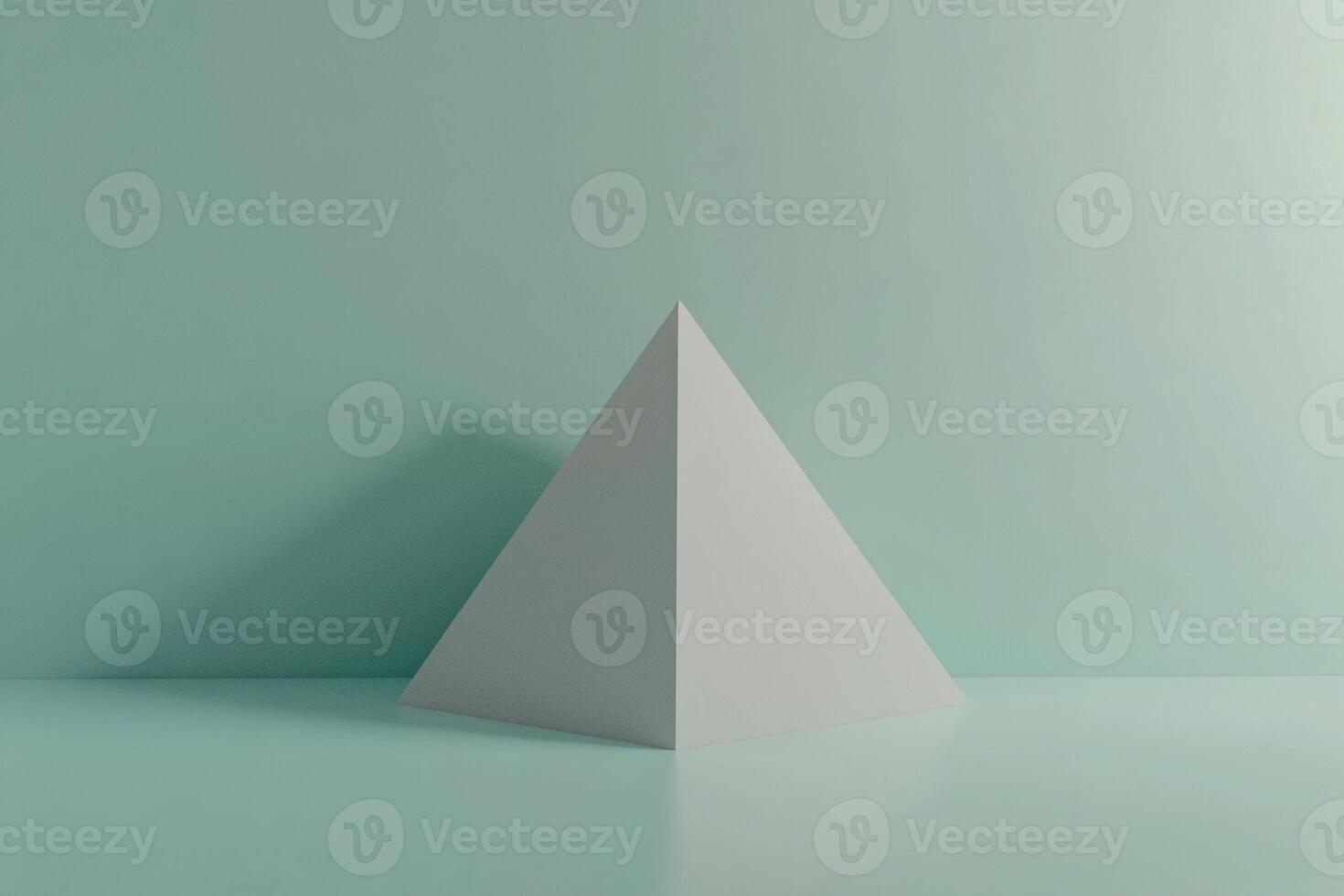 Geometric decor piece with smooth gradient background in minimal style photo