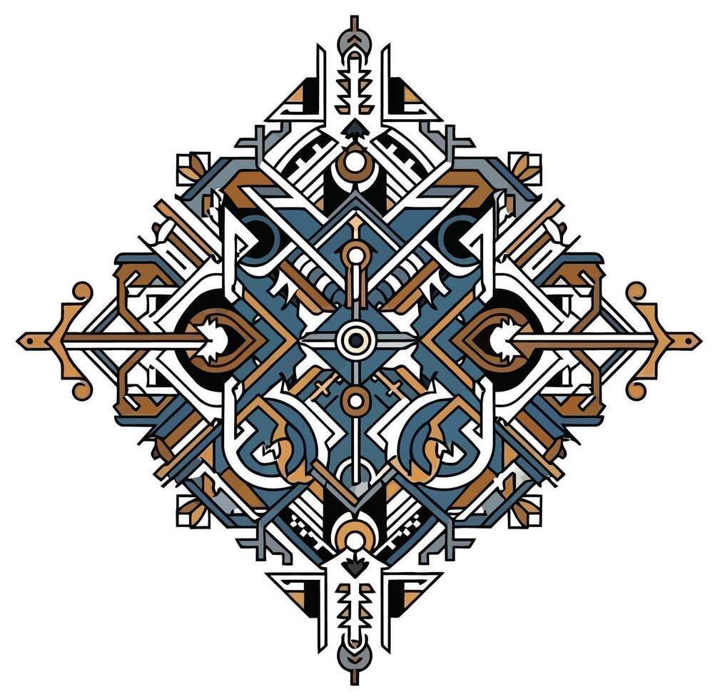 Intricate Art Deco Design with Geometric Patterns vector