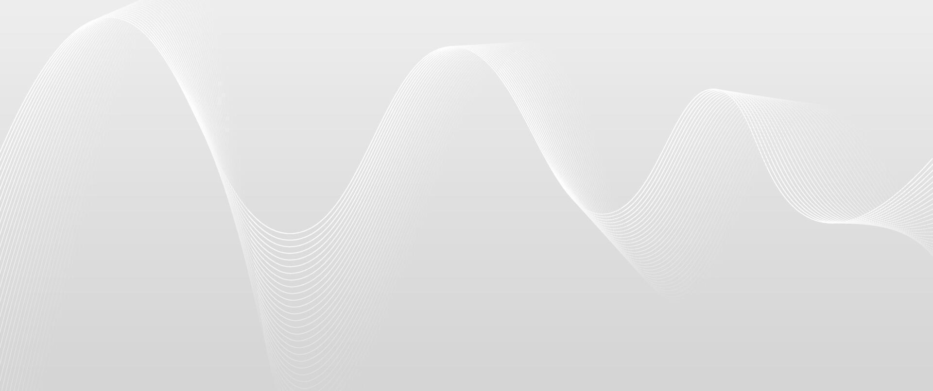 Abstract gray background with smooth curved shapes and soft gradient waves. vector