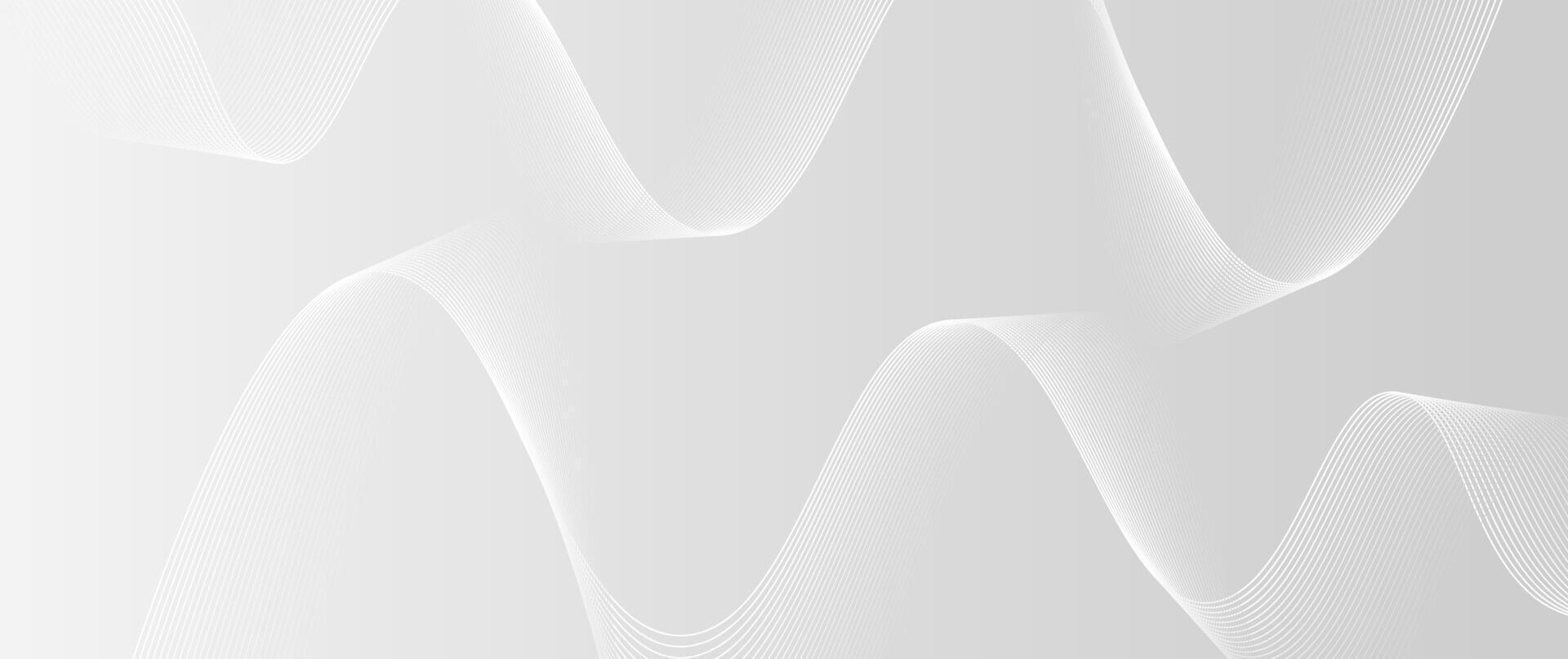 Soft gray abstract background with wavy flowing shapes and gentle gradients. vector