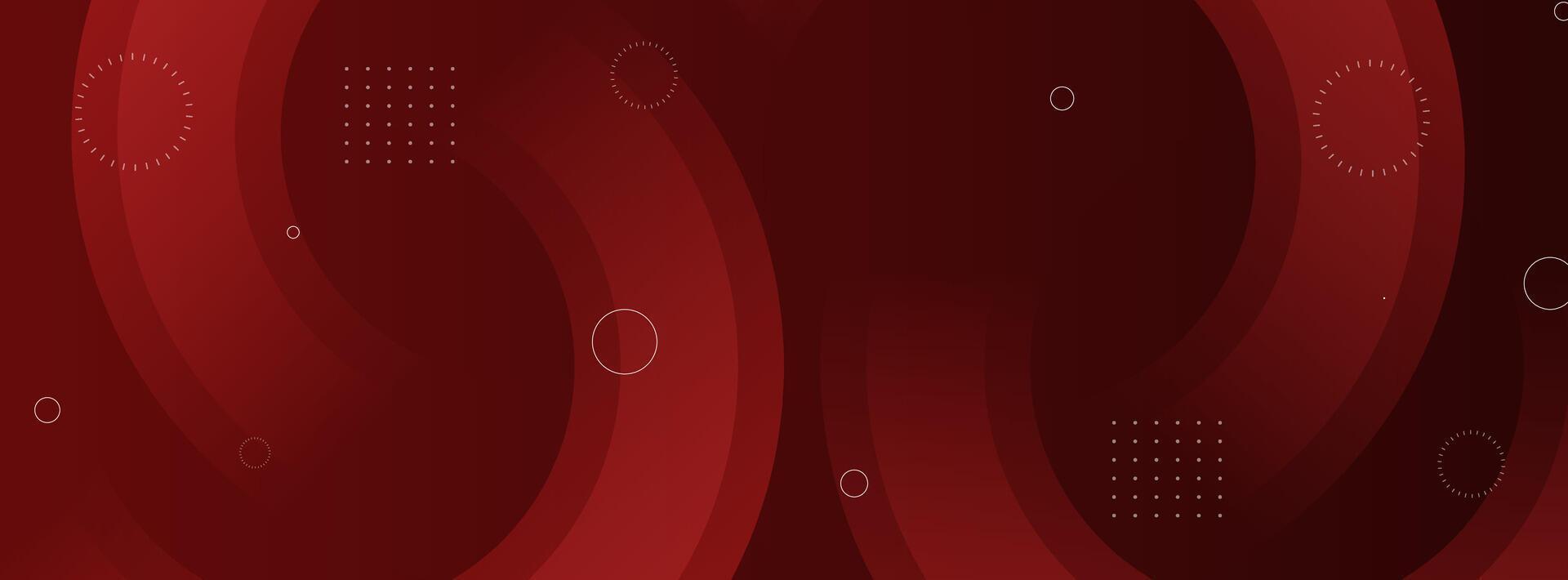 Abstract dark red background with circular shapes and soft wave patterns. vector