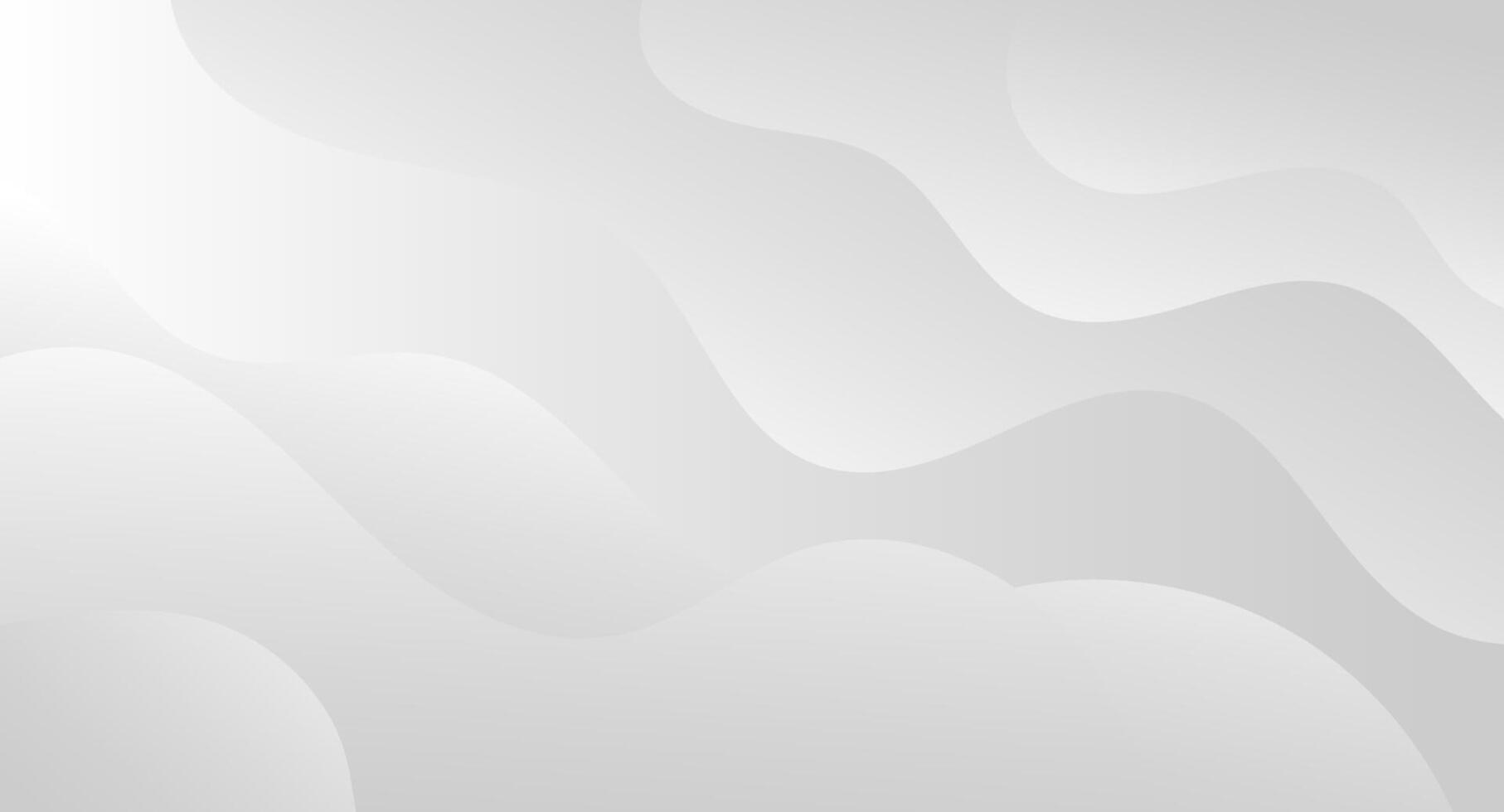 White abstract wave background with flowing smooth gradients. vector