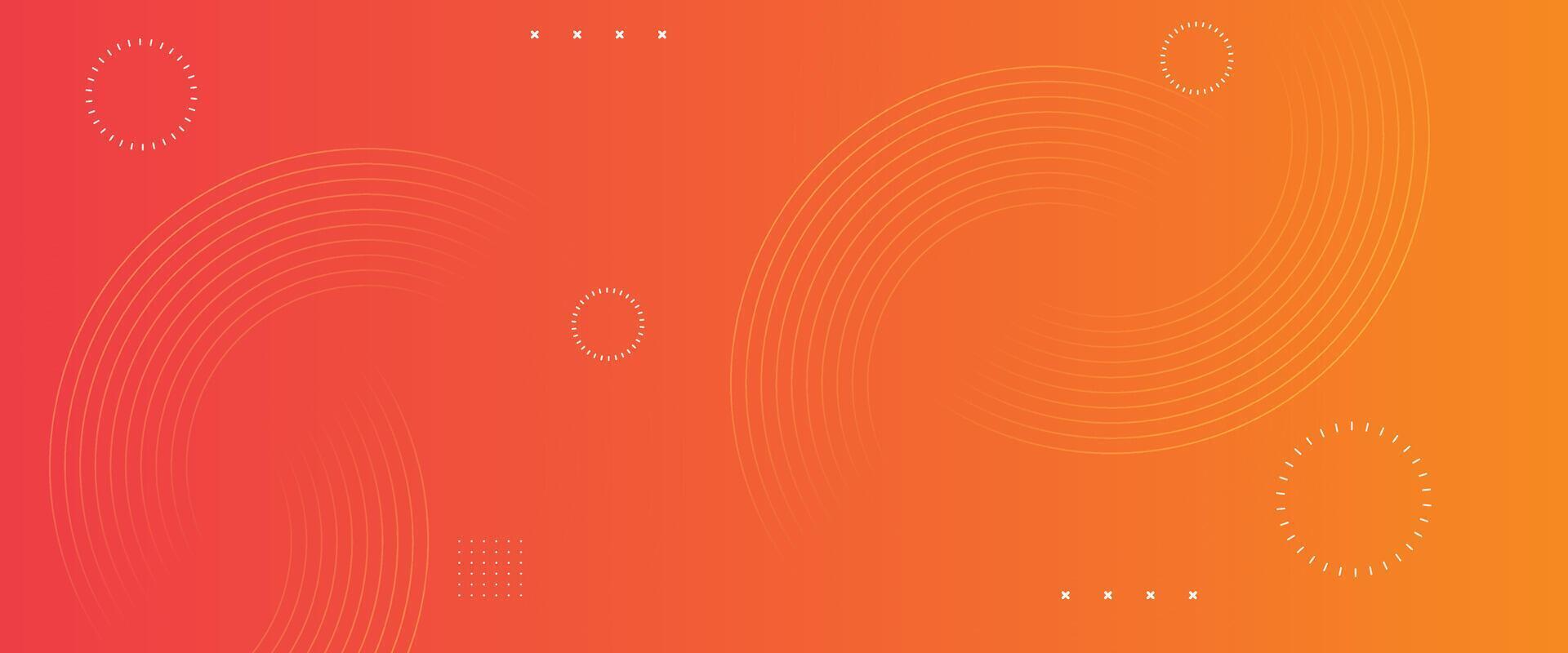 Abstract orange minimal background with smooth flowing shapes. vector