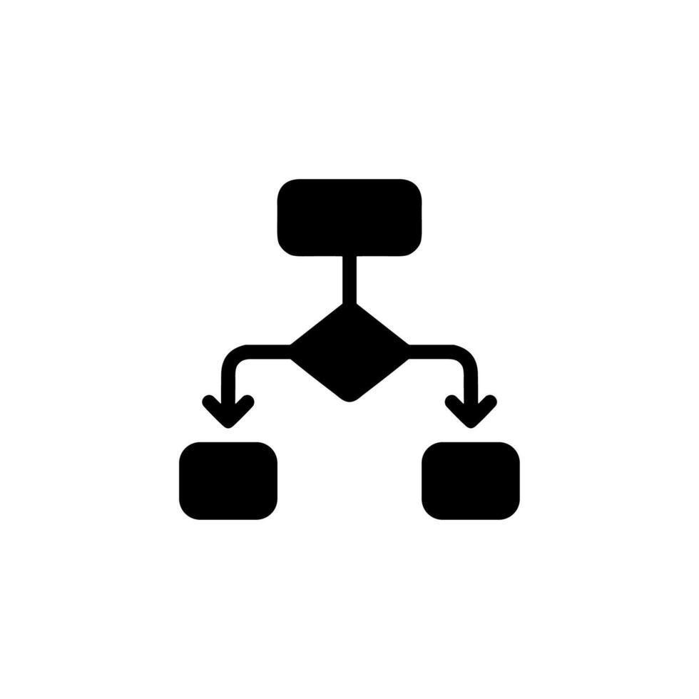 Simple Flat Flowchart Diagram Black Shape Process Symbol Icon vector