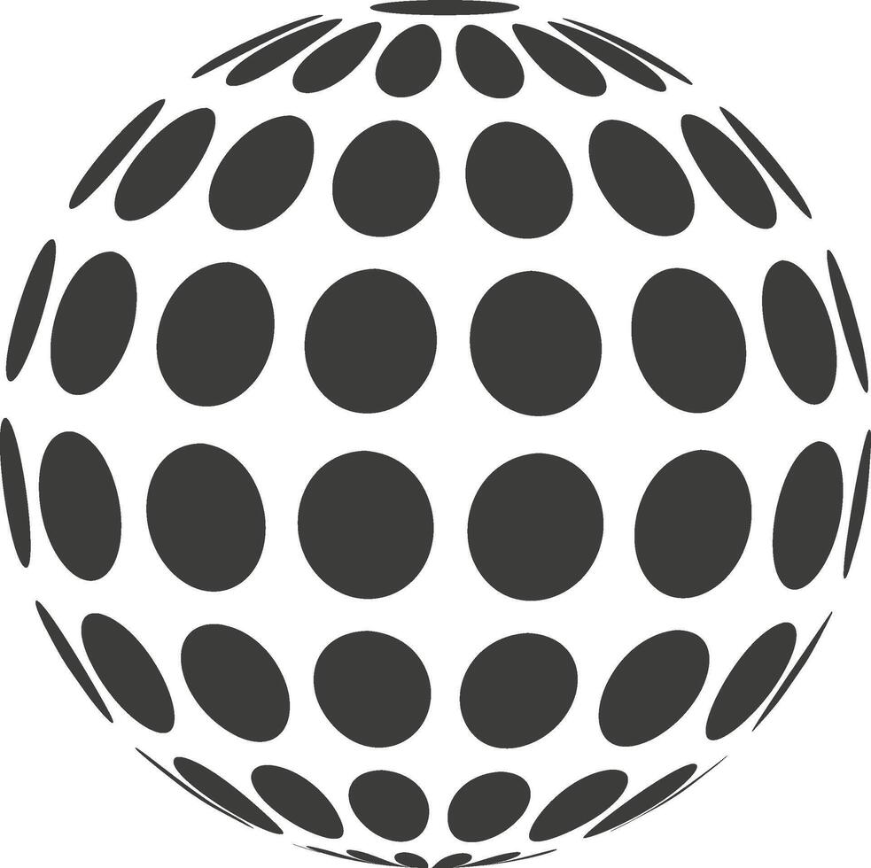 Global network dots abstract grid sphere icon vector